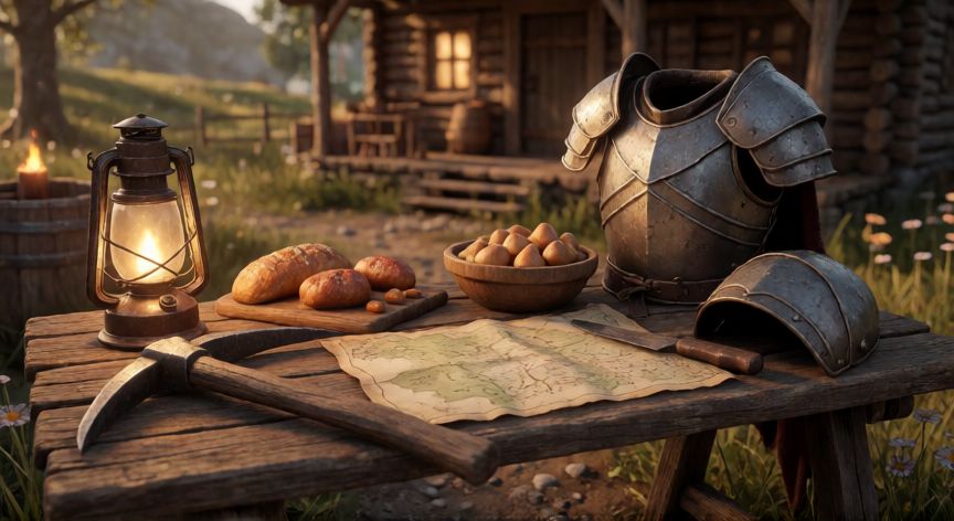como encontrar krobus stardew valley, Preparación para bajar a la Caverna del Cráneo con herramientas y comida