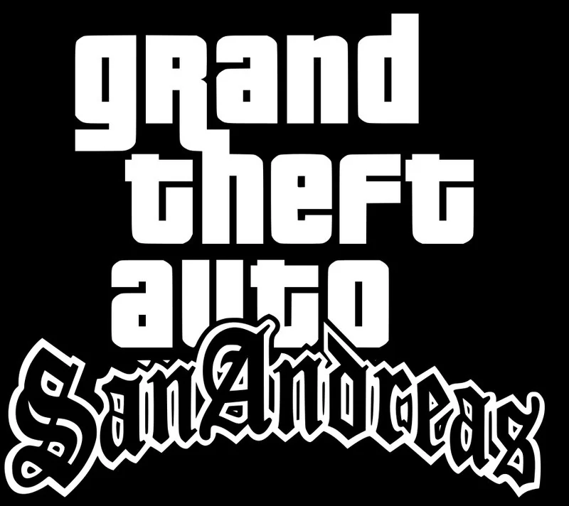 Logotipo oficial de Grand Theft Auto: San Andreas, el juego de Rockstar Games