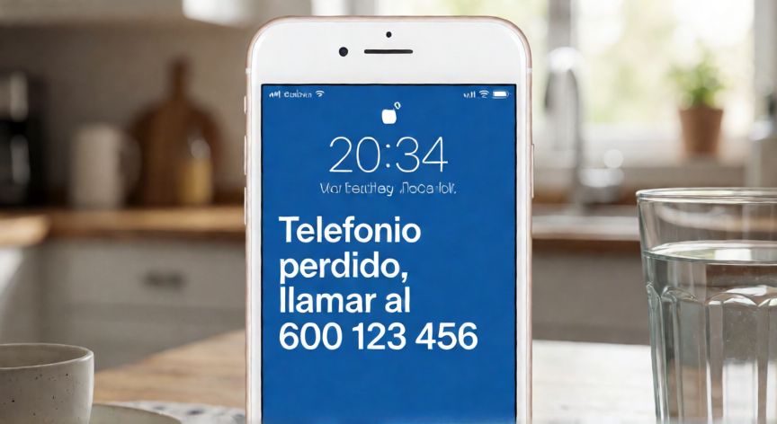 como encontrar mi iphone 8, iPhone 8 en modo perdido mostrando mensaje de contacto en la pantalla de bloqueo