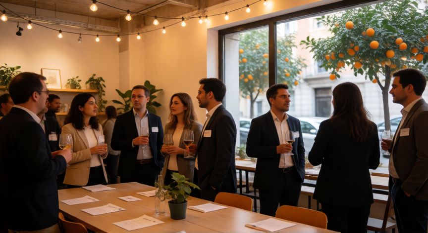como encontrar trabajo en madrid, Evento de networking profesional en un espacio de coworking en Madrid