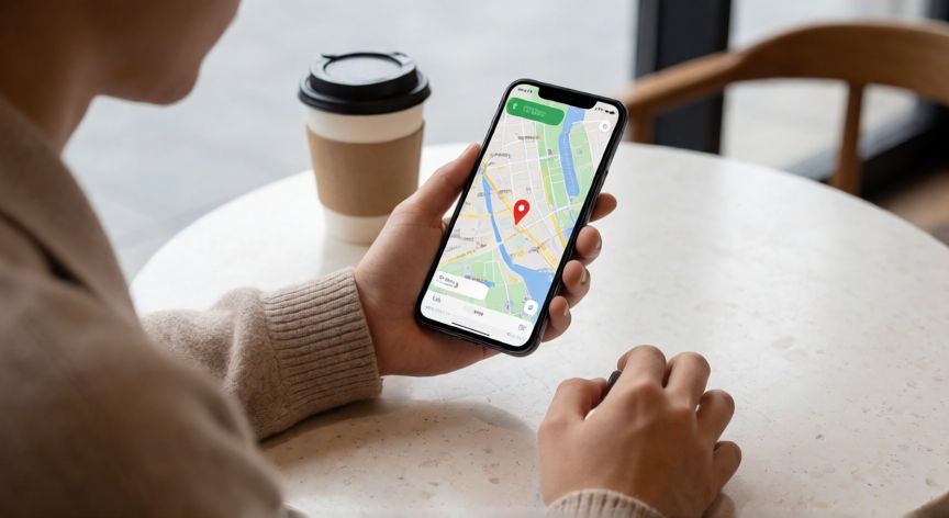 como encontrar xiaomi perdido, Persona buscando un teléfono Xiaomi perdido usando una app de localización
