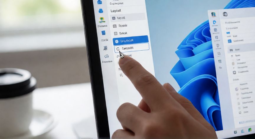 como enumerar paginas en word desde la pagina 3, Captura del menú de Word seleccionando salto de sección en la pestaña Disposición