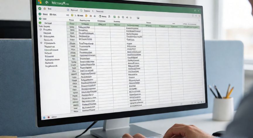 como escribir en excel vertical, Pantalla de Excel mostrando encabezados de columna con texto en orientación vertical de 90 grados