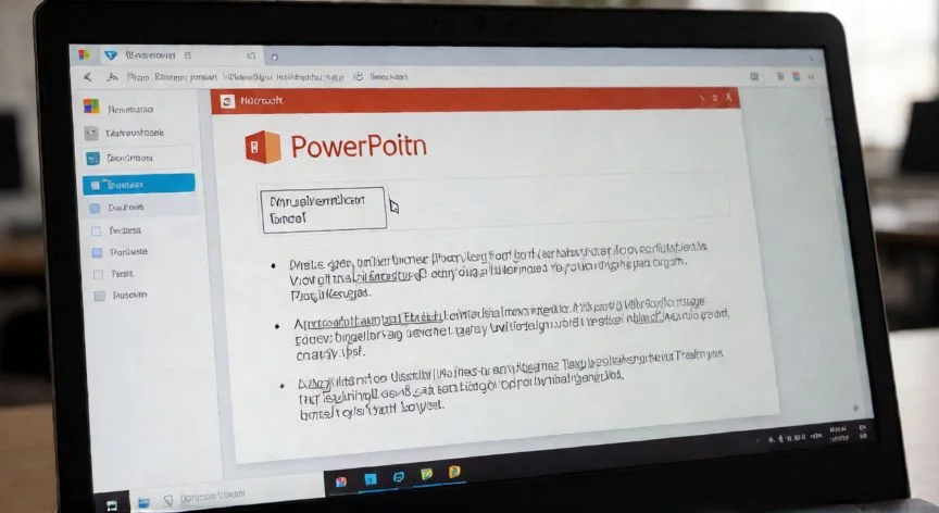 Pantalla de PowerPoint mostrando la edición de texto en una diapositiva existente