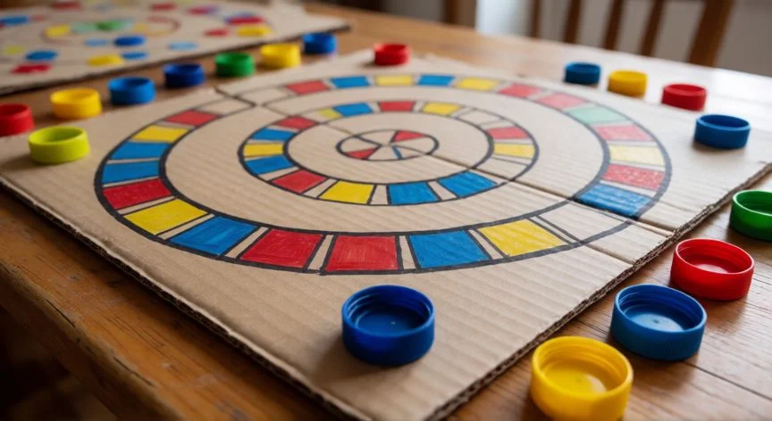 Materiales necesarios para armar el juego de mesa 08 Automotor casero