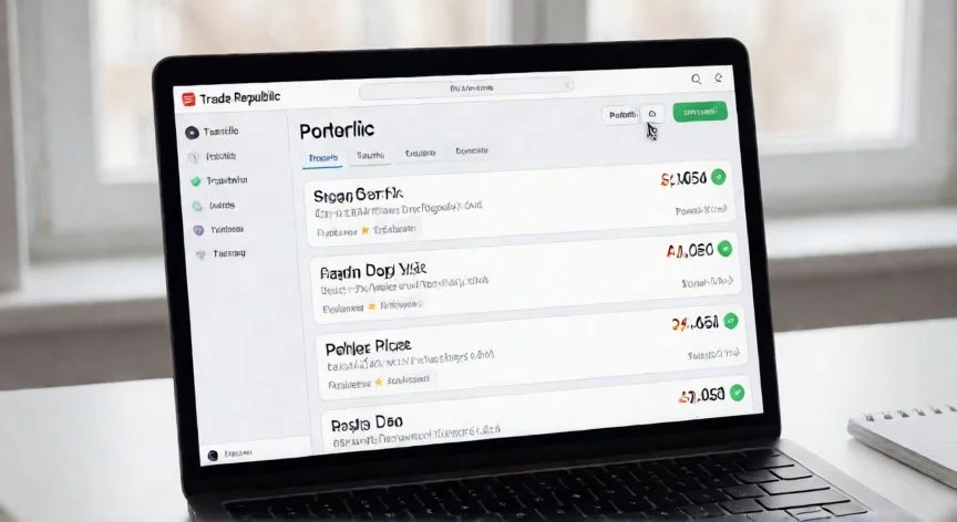 como hacer 3 inversiones en trade republic, Vista de la cartera con tres inversiones diversificadas en Trade Republic