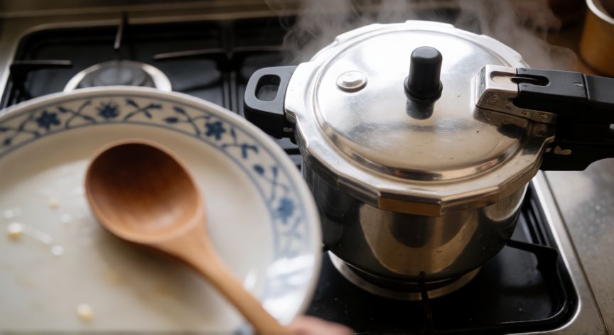 como hacer budín de pan en olla essen sin savarin, Olla Essen en funcionamiento preparando budín de pan