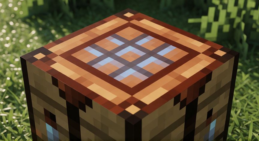 como hacer cada mesa de trabajo en minecraft, Mesa de trabajo de Minecraft con interfaz de crafting avanzada