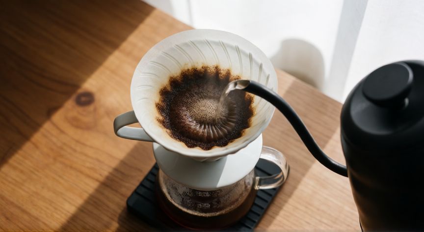 como hacer cada tipo de cafe, Método de filtrado V60 con vertido en espiral y jarras de vidrio