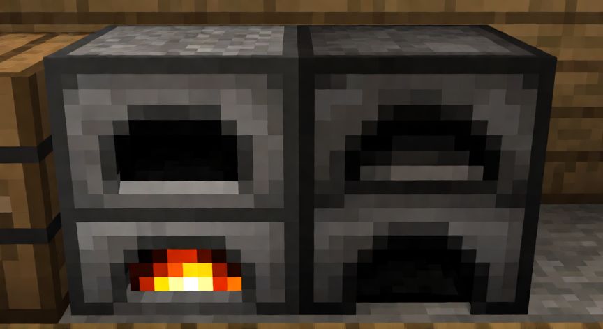 como hacer cada tipo de horno en minecraft, Alto Horno y Hornillo de Minecraft en una base de cocción