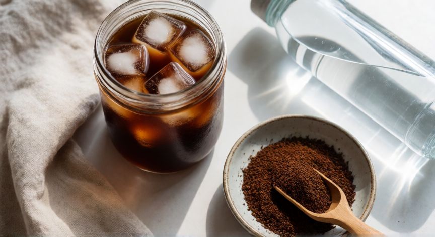 como hacer cafe juan valdez sin cafetera, Ingredientes para preparar café Juan Valdez por método de infusión fría