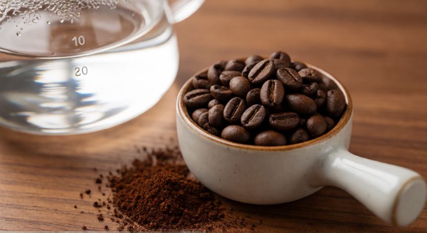 ¿como hacer cafe kopi luwak, Granos de café Kopi Luwak y molienda lista para preparar