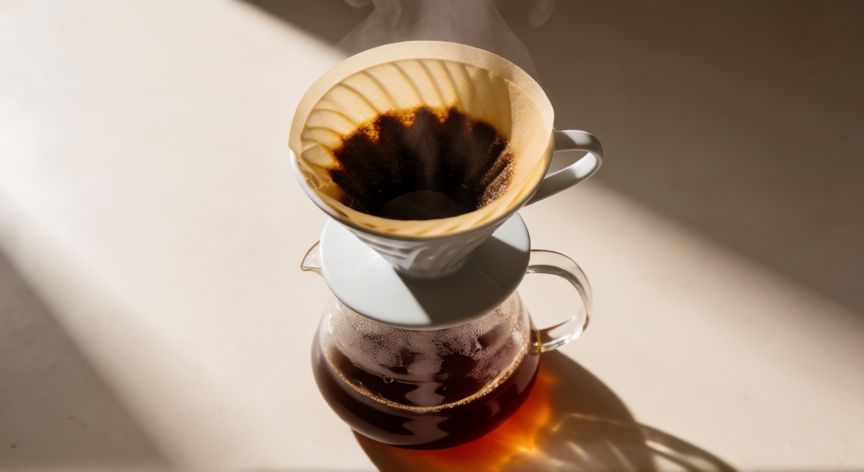 ¿como hacer cafe kopi luwak, Proceso de filtrado de café Kopi Luwak en un filtro V60
