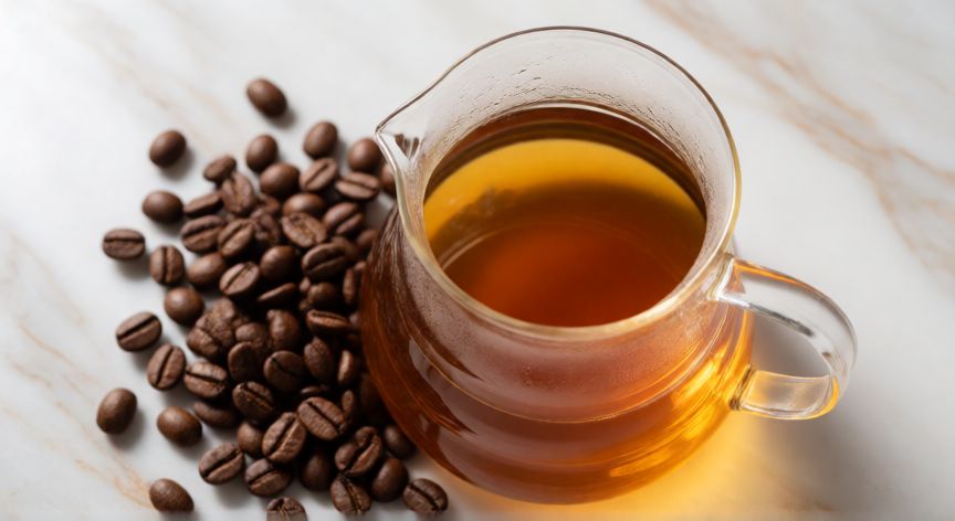 como hacer cafe natural, Resultado final: café de filtro transparente y granos frescos