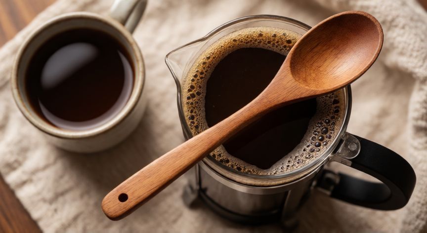 como hacer cafe nespresso sin maquina, Preparación de café Nespresso en prensa francesa con espuma cremosa