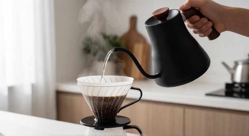 como hacer cafe organico, Preparación de café orgánico con método pour-over