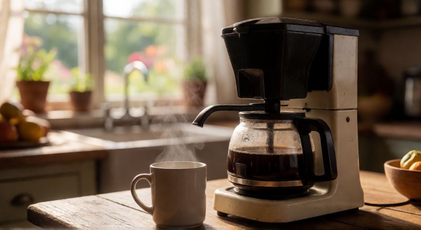 como hacer cafe stardew valley, Máquina de café preparando una taza en Stardew Valley