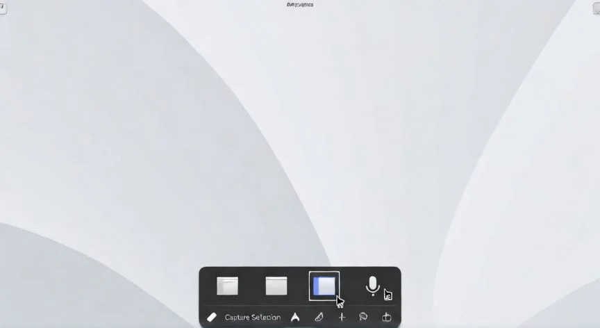 como hacer captura de pantalla en mac, Barra de herramientas de captura de pantalla en macOS
