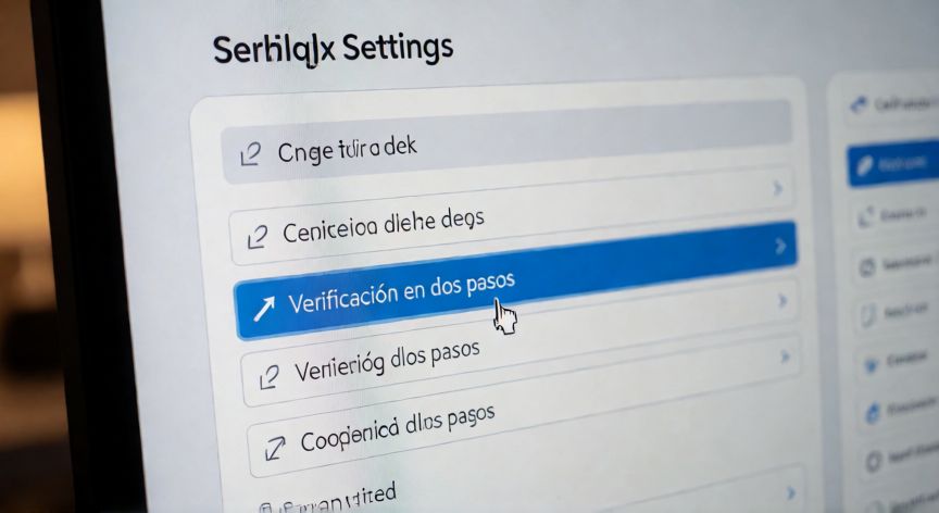 como hacer de nuevo la verificación de roblox, Interfaz de configuración de seguridad de Roblox en una pantalla de ordenador