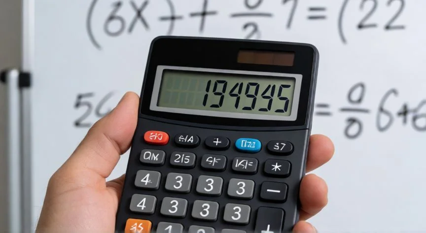 como hacer divisiones con punto decimal de 4 cifras, Calculadora mostrando un resultado con cuatro cifras decimales