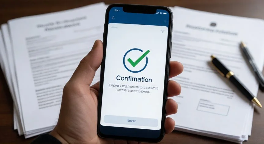 como hacer el nuevo registro de mi beca para empezar, Confirmación de registro exitoso en el teléfono móvil