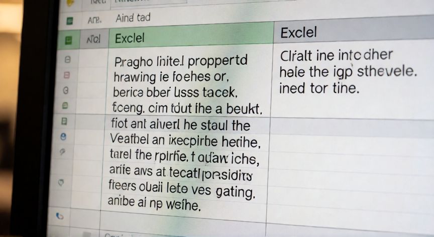 como hacer en excel que el texto se ajuste a la celda, Comparación visual entre texto rellenado en varias líneas y texto comprimido a menor tamaño en celdas de Excel