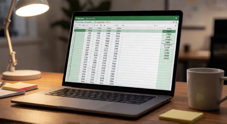 como hacer en excel una suma, Pantalla de Excel mostrando una fórmula de suma en una hoja de cálculo