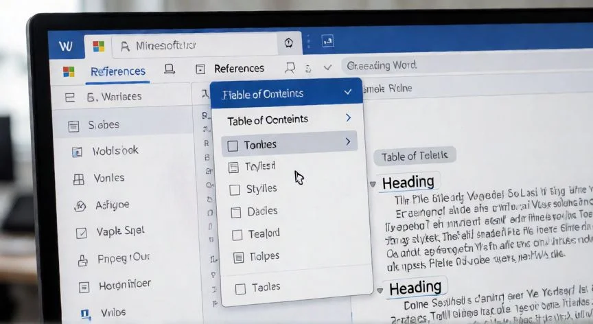 Interfaz de Microsoft Word mostrando la opción para insertar un índice automático