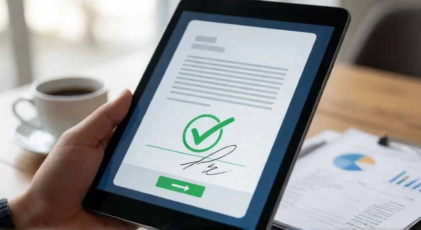 como hacer la declaración de la renta por internet, Firma digital de la declaración de la renta en una tableta