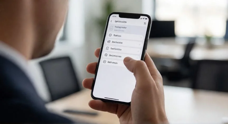 como hacer nuevo el celular, Manos optimizando la batería en la configuración del móvil