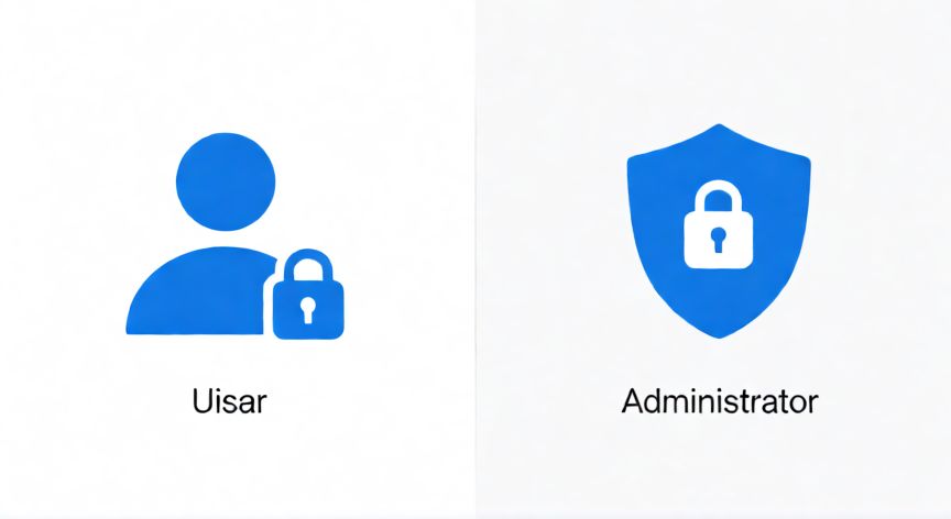como hacer nuevo usuario windows, Comparación visual entre perfiles de usuario estándar y administrador en Windows