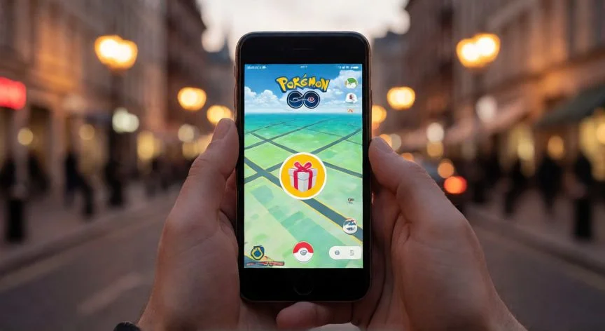 como hacer nuevos amigos en pokemon go, Jugadores enviando obsequios en la aplicación de Pokémon GO al atardecer