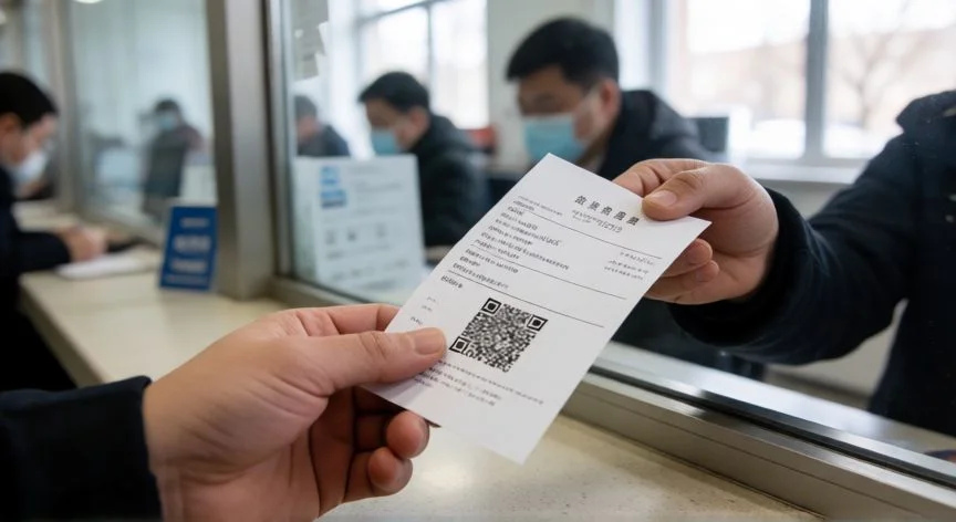 como hacer pasaporte nuevo, Entrega del justificante de trámite con código QR en la oficina de pasaportes
