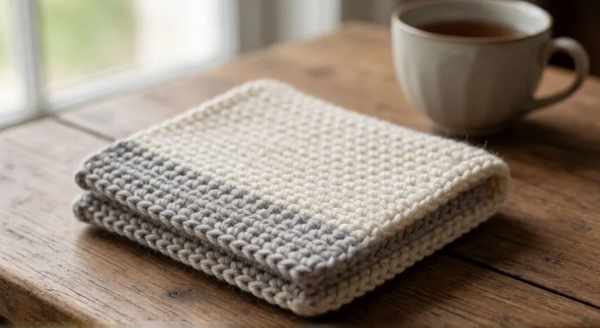 como hacer punto corredizo a crochet, Ganchillo de crochet con nudo corredizo montado listo para tejer