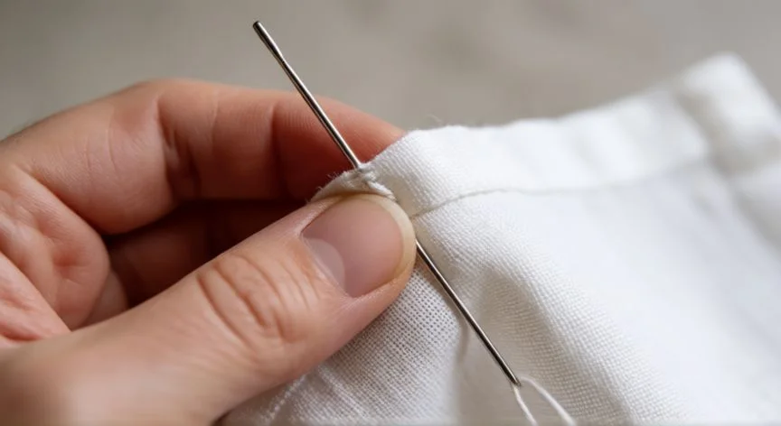 Manos tejiendo disminución invisible de crochet con ganchillo en amigurumi