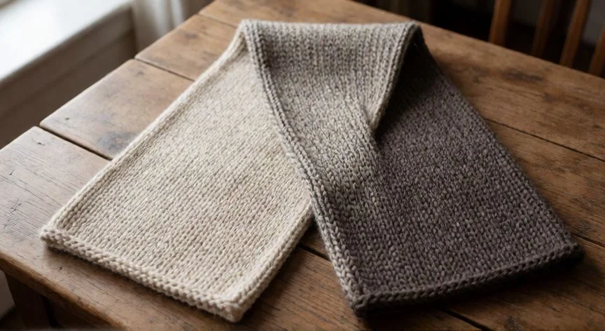 como hacer punto espiga, Pieza de crochet con punto espiga en hilo crema y ganchillo de madera