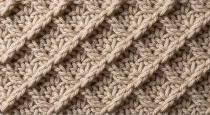 como hacer punto jazmín sencillo, Muestra terminada de punto jazmín a crochet en lana burdeos