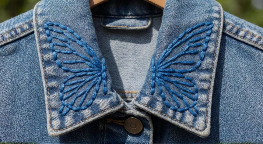 como hacer punto mariposa, Punto mariposa a dos agujas con lazadas sueltas formando alas en lana