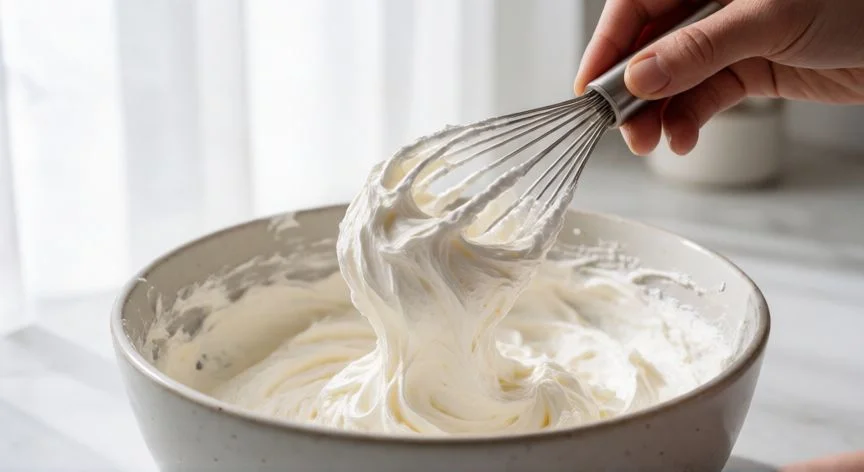 como hacer punto nieve sin batidora, Whisking buttercream manually to achieve snow point texture