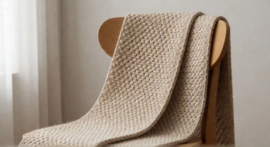 como hacer punto santa clara, Ganchillo con muestra de punto Santa Clara a crochet en verde salvia sobre mesa de madera