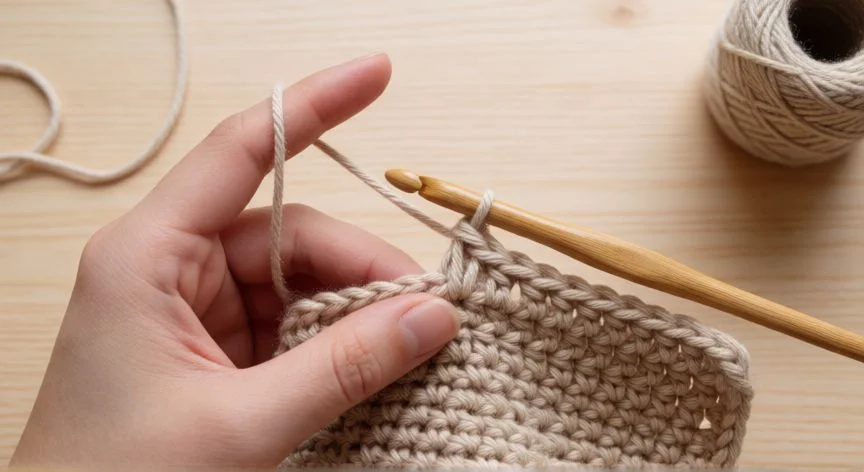 como hacer punto santa clara a crochet, Bufanda terminada en punto Santa Clara con ondas horizontales en tonos terracota