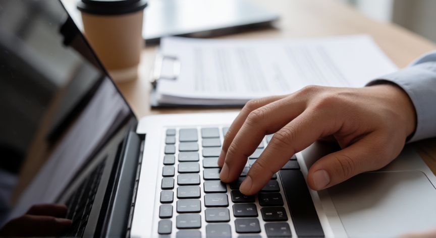 como hacer que cada encabezado sea diferente en word, Persona editando un documento en Word con encabezados personalizados en una oficina moderna