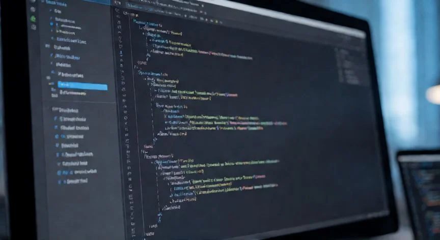 Editor de código mostrando lógica de componentes condicionales para personalizar pies de página