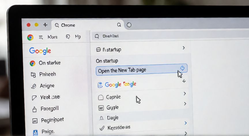 como hacer que cada vez que abra internet me abra google, Configuración de página de inicio en navegador Chrome mostrando opciones de arranque