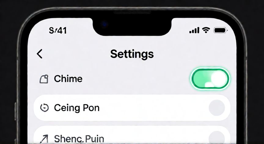 como hacer que el apple watch vibra cada hora, Interfaz de ajustes del teléfono mostrando la opción de tono horario activada