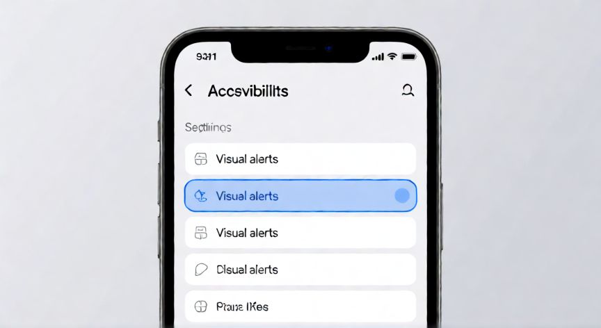 como hacer que la linterna alumbre por cada notificacion, Interfaz de ajustes de accesibilidad para alertas visuales en un móvil