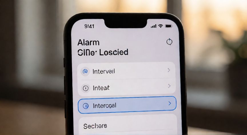 como hacer que una alarma suene cada 8 horas, Configuración de intervalo de alarma en pantalla de teléfono Android