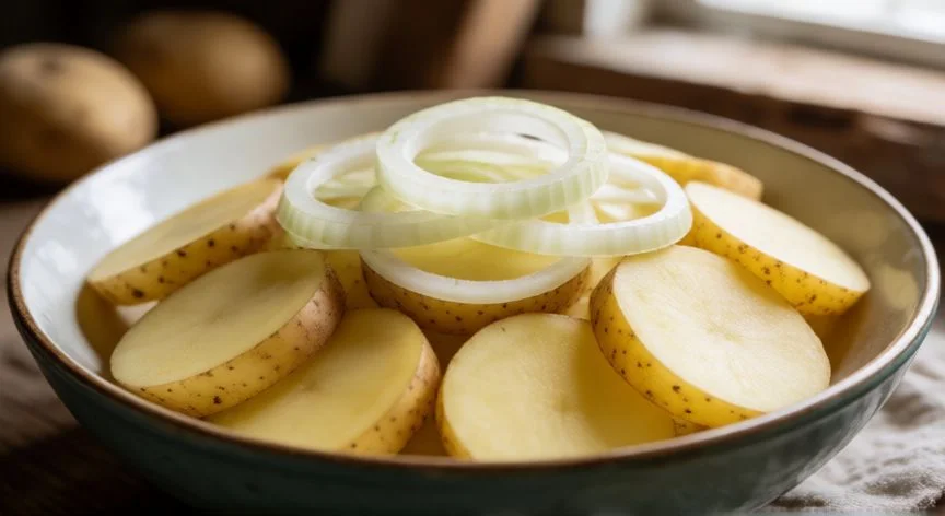 Receta clásica de tortilla de patatas con cebolla