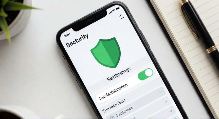 como hacer un correo nuevo si ya tengo uno, Teléfono móvil mostrando la configuración de seguridad y verificación en dos pasos