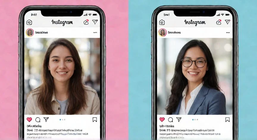 como hacer un instagram nuevo si ya tengo uno, Vista dividida de dos perfiles de Instagram activos en la misma aplicación móvil